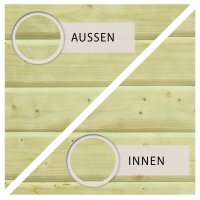 Holzpool BIG Achteck | 470 x 470 x 124 cm | Folienfarbe blau