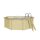 Holzpool BIG Achteck | 470 x 470 x 124 cm | Folienfarbe sand