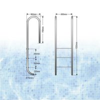 Einbauleiter Trendline ENG | 3-stufig V2A Edelstahl