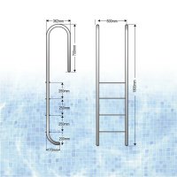 Einbauleiter Trendline ENG | 4-stufig  V2A Edelstahl