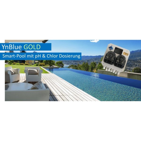 YnBlue Gold Smart-Poolsteuerung mit Dosieranlage