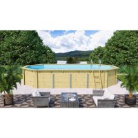 Holzpool SET Achteck, 700 x 400 x 124 cm, ca. 21,7 m³