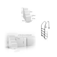 Styroporpool Set | Rechteckpool 500 x 300 x 150 cm